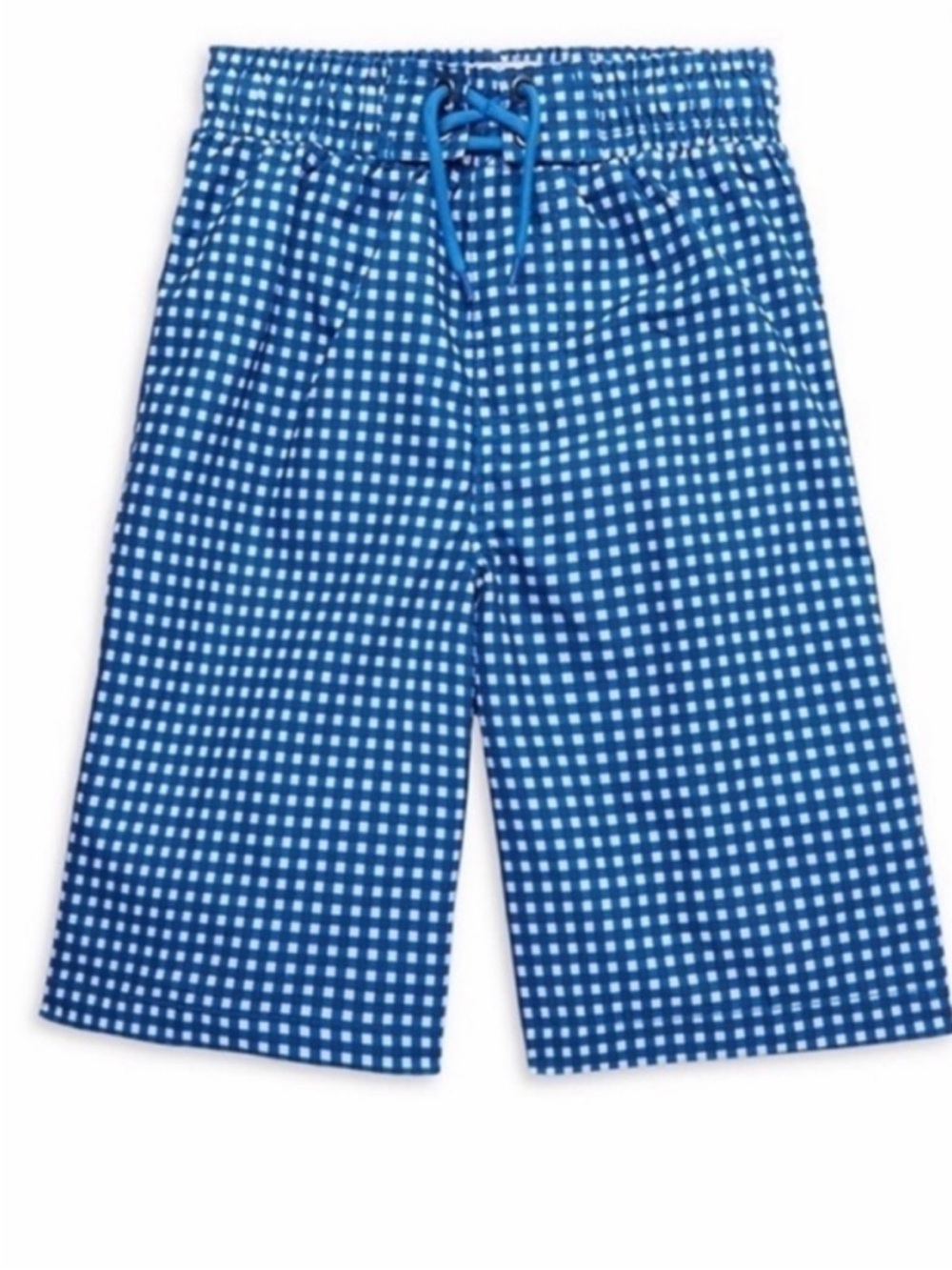 Beach Bros Boys Blue Gingham Swim Shorts Size 5 NWT